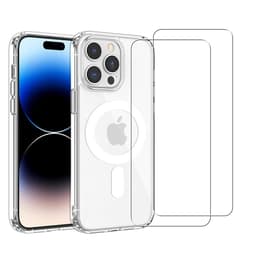 Kuori iPhone 15 Pro Max ja 2 suojakalvo - TPU - Läpinäkyvä