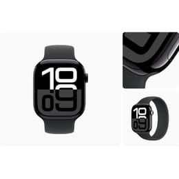 Apple Watch Series 10 (2024) GPS + Cellular 46 mm - Alumiini Peilimusta - Sport loop Musta