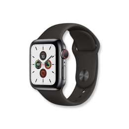 Apple Watch Series SE 2 (2022) GPS 44 mm - Alumiini Hopea - Sport band Musta