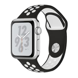 Apple Watch (Series 4) 2018 GPS 40 mm - Alumiini Hopea - Sport Nike Musta/Wit
