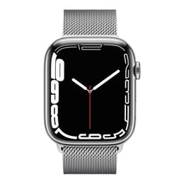 Apple Watch Series 7 (2021) GPS + Cellular 45 mm - Ruostumaton teräs Hopea - Milanese loop Harmaa