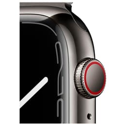 Apple Watch Series 7 (2021) GPS + Cellular 45 mm - Ruostumaton teräs Hopea - Milanese loop Harmaa