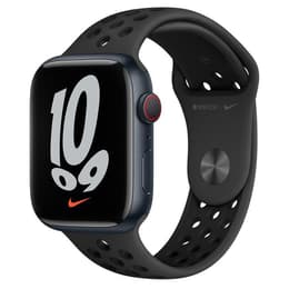 Apple Watch (Series 7) 2021 GPS + Cellular 45 mm - Alumiini Musta - Musta