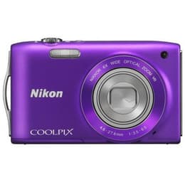 Kompaktikamera Coolpix S3300 - Purppura + Nikon Nikkor Wide Optical Zoom VR 26-156 mm f/3.5-6.5 f/3.5-6.5