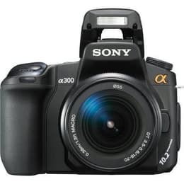 Yksisilmäinen peiliheijastuskamera Alpha DSLR A300 - Musta + Sony Sony SAL DT Macro 18-70 mm f/3.5-5.6 f/3.5-5.6