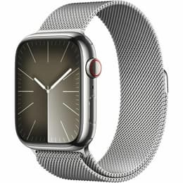 Apple Watch Series 9 (2023) GPS + Cellular 45 mm - Ruostumaton teräs Hopea - Milanese loop Harmaa