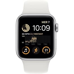 Apple Watch (Series SE) 2020 GPS 40 mm - Alumiini Hopea - Sport band Wit