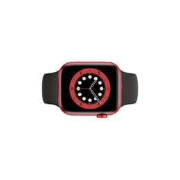 Apple Watch (Series 7) 2021 GPS 41 mm - Alumiini Punainen - Sport band Musta
