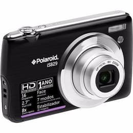 Kompaktikamera IS829 - Musta/Hopea + Polaroid 8X Optical Zoom Lens f/3-5.5