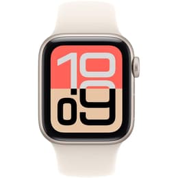 Apple Watch (2025) GPS + Cellular 40 mm - Alumiini Tähtivalkea - Sport band Valkoinen