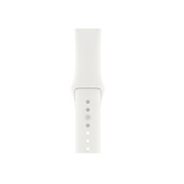 Apple Watch Series 9 (2023) GPS + Cellular 45 mm - Ruostumaton teräs Hopea - Sport band Valkoinen