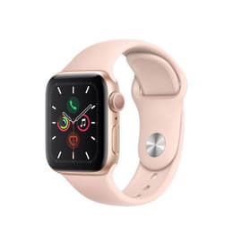 Apple Watch (Series 5) 2019 GPS + Cellular 44 mm - Ruostumaton teräs Kulta - Sport band Pinkki hiekka
