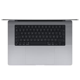 MacBook Pro 16" (2021) - Applen M1 Pro ‑siru jossa on 10-ytiminen prosessori ja 16-ytiminen näytönohjain - 16GB RAM - SSD 512GB - QWERTZ - Saksa