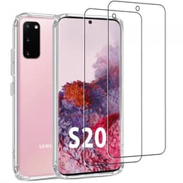 Kuori Galaxy S20 ja 2 suojakalvo - TPU - Läpinäkyvä