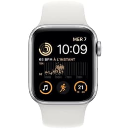 Apple Watch (Series SE) 2022 GPS 40 mm - Alumiini Hopea - Sport band Wit