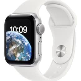 Apple Watch Series SE 2 (2022) GPS 40 mm - Alumiini Hopea - Sport band Valkoinen