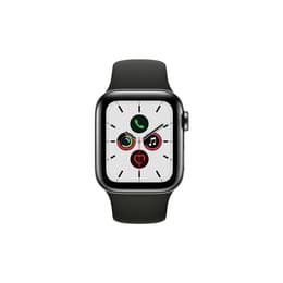 Apple Watch (Series 5) 2019 GPS 40 mm - Ruostumaton teräs Musta - Sport loop Musta