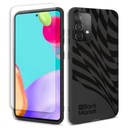 Back Market Kuori Galaxy A52/A52s ja suojaava näyttö - Kierrätysmuovi - Musta