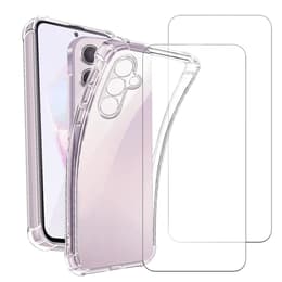 Kuori Galaxy A05s ja 2 suojakalvo - TPU - Läpinäkyvä