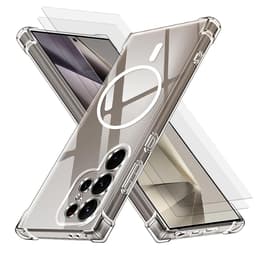 Kuori Galaxy S24 Ultra ja 2 suojakalvo - TPU - Läpinäkyvä