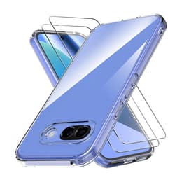 Kuori Pixel 10A ja 2 suojakalvo - Silikoni - Läpinäkyvä
