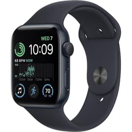 Apple Watch (Series SE) 2022 GPS 44 mm - Alumiini Keskiyö - Sport band Musta
