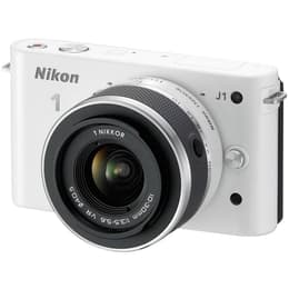 Yksisilmäinen peiliheijastuskamera 1 J1 - Valkoinen + Nikon Nikon 1 Nikkor VR 27-81 mm f/3.5-5.6 VR f/3.5-5.6