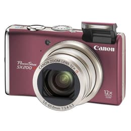 Kompaktikamera PowerShot SX200 IS - Viininpunainen + Canon Canon Zoom Lens 28-336 mm f/3.4-5.3 f/3.4-5.3
