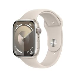 Apple Watch Series 9 (2023) GPS 45 mm - Alumiini Tähtivalkea - Sport band Tähtivalkea