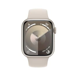 Apple Watch Series 9 (2023) GPS 45 mm - Alumiini Tähtivalkea - Sport band Tähtivalkea