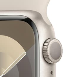 Apple Watch Series 9 (2023) GPS 45 mm - Alumiini Tähtivalkea - Sport band Tähtivalkea