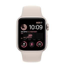 Apple Watch (Series SE) 2022 GPS 40 mm - Alumiini Tähtivalkea - Sport band Wit