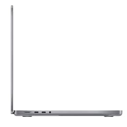 MacBook Pro 14" (2021) - Applen M1 Pro ‑siru jossa on 10-ytiminen prosessori ja 16-ytiminen näytönohjain - 16GB RAM - SSD 1000GB - AZERTY - Ranska