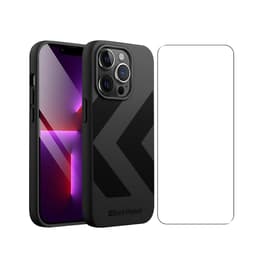 Back Market Kuori iPhone 13 Pro Max ja suojaava näyttö - Kierrätysmuovi - Musta (Chevron)