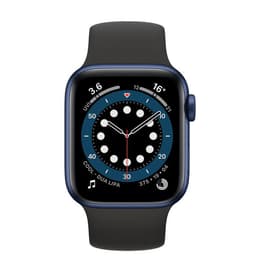 Apple Watch (Series 6) 2020 GPS 44 mm - Sininen - Sport loop Musta