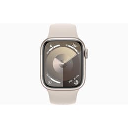 Apple Watch Series 9 (2023) GPS 41 mm - Alumiini Tähtivalkea - Sport band Tähtivalkea