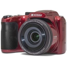 Puolijärjestelmäkamera - Kodak Pixpro Astro Zoom AZ255 Punainen + Objektiivin Kodak Zoom Optique 25X 24-600mm f/3.7-6.2