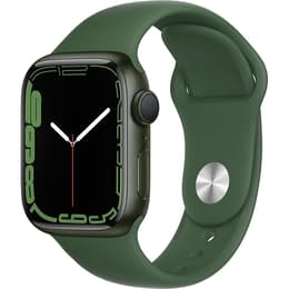 Apple Watch (Series 7) 2021 GPS 41 mm - Alumiini Tähtiharmaa - Sport band Vihreä