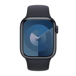 Apple Watch Series 9 (2023) GPS 45 mm - Alumiini Keskiyö - Sport band Musta