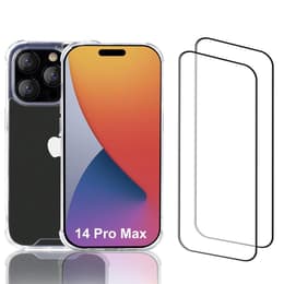 Kuori iPhone 14 Pro Max ja 2 suojakalvo - Kierrätysmuovi - Läpinäkyvä