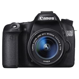 Yksisilmäinen peiliheijastuskamera EOS 70D - Musta + Canon EF-S 18-55mm f/3.5-5.6 IS STM f/3.5-5.6