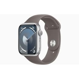 Apple Watch Series 9 (2023) GPS 45 mm - Alumiini Hopea - Sport band Harmaa
