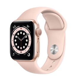 Apple Watch (Series 6) 2020 GPS 44 mm - Alumiini Kulta - Sport loop Pinkki hiekka