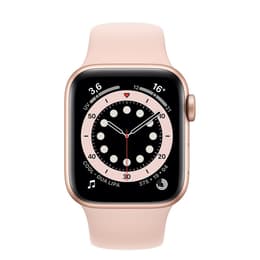 Apple Watch (Series 6) 2020 GPS 44 mm - Alumiini Kulta - Sport loop Pinkki hiekka