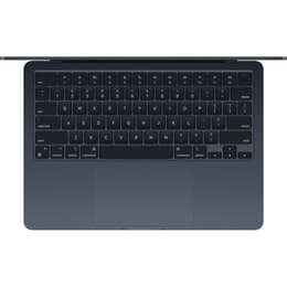MacBook Air 13" (2024) - Applen M3 ‑siru jossa on 8-ytiminen prosessori ja 8-ytiminen näytönohjain - 8GB RAM - SSD 256GB - Tavallinen näyttö - QWERTY - Englanti