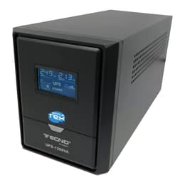 Tecno UPS TC-1200VA 500W, 3 Schuko/EU/ITA Exits, LCD display Kaapeli