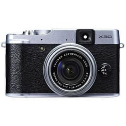 Kompaktikamera Fujifilm X20 - Hopea + Objektiivi Fujinon Aspherical Lens 18-112 mm f/ 2-2.8