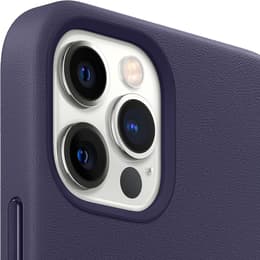 Apple Nahkakuori iPhone 12 Pro Max - Magsafe - Nahka Violetti