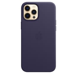 Apple Nahkakuori iPhone 12 Pro Max - Magsafe - Nahka Violetti