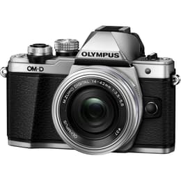 Hybridikamera - Olympus OM-D E-M10 Musta/Hopea + Objektiivin Olympus M.Zuiko Digital 14-42mm f/3.5-5.6 IIR